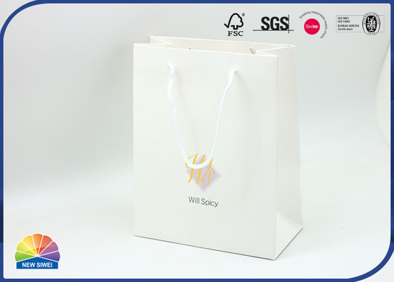 Eco Friendly 4C Print Customized Size Paper Gift Bag With Nylon Handle