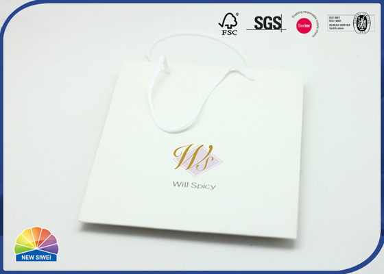 Eco Friendly 4C Print Customized Size Paper Gift Bag With Nylon Handle