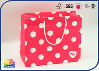Customized Size Logo Varnishing Paper Shopping Bag With Nylon Handle