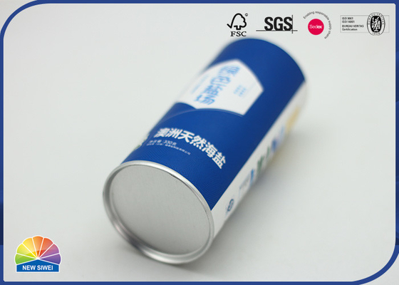 Cardboard Cylinder Packaging Composite Paper Tube With Plastic Cap Custom Color