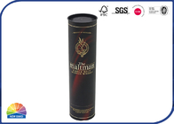 Wine Bottle Sales Display Packaging Composite Paper Tube With Metal End