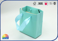 Patone Color Paper Gift Bag Matte Lamination With Blue Silk Handle