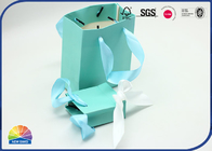 Patone Color Paper Gift Bag Matte Lamination With Blue Silk Handle