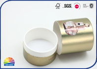 Matte Lamination Paper Packaging Tube Gold Hotstamping For Luxury Product