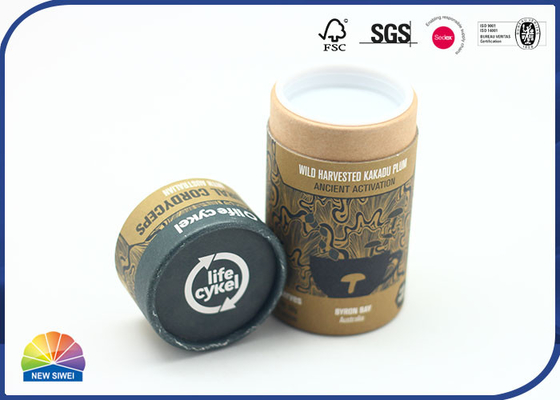 Plastic Plug Kraft Paper Tube Food Package Aluminum Foil Inside