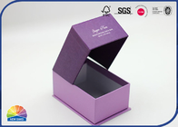 Purple CMYK Paper Packaging Gift Box Matte Lamination Hot Stamping Custom