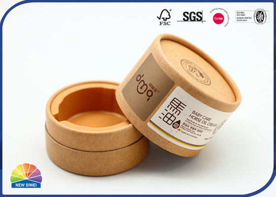 Customized Paper Packaging Tube Facial Cream Package With Plastic Insert Bottom