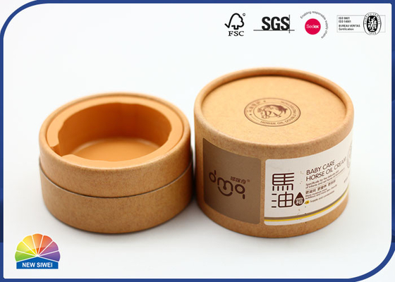 Customized Paper Packaging Tube Facial Cream Package With Plastic Insert Bottom