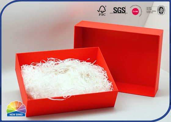 Red Spot UV Embossing Paper Gift Box With Soft Touch Film For Skin Product