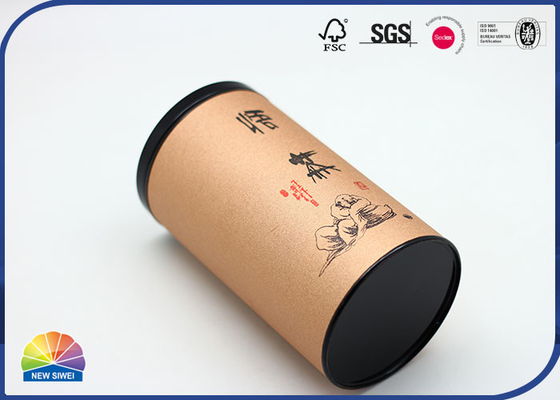 Special Tea Customized Printing Composite Paper Tube With Leather