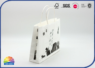 Custom Printed White Kraft Paper Gift Bags With Twisted String Handles