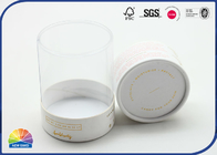 Cylinder Printed Paper Lid Visible Plastic Tube Wedding Candies Package