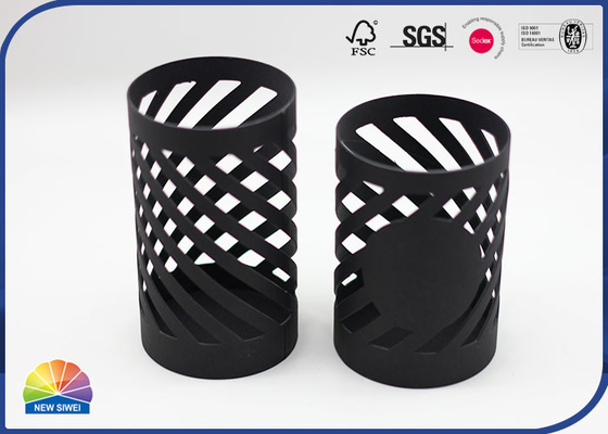 Black Customized Special Paper Packaging Tube Hollow With Inner Tray