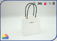 Customized Handle White Kraft Paper Gift Bag Luxury Matte Varnishing For Shopping