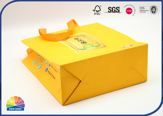 Sturdy Fanny Paper Gift Bag with Gold Stamping Logo Custom Colored Printed