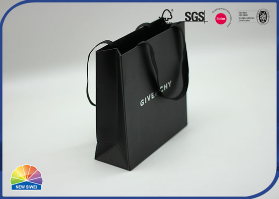 Customized Paper Packaging Bags Folding Carton With Gold Stamping Nylon Handle