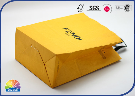 Matte Varnishing Stand-Up Kraft Paper Shopping Bags For Grocery