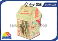 Personalized House Shaped Rigid Decorative Paper Boxes Presentation Box With Ribbon
