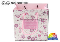 Colorful Cardboard Custom Paper Shopping Bag For Cosmetic / Cloth / Jewelry