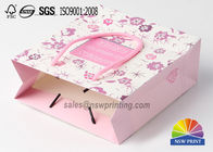Colorful Cardboard Custom Paper Shopping Bag For Cosmetic / Cloth / Jewelry