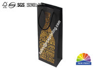 PP Rope Handle Black Cardboard Global Trade Wine Custom Paper Bag