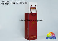 Portable 250g Art Paper Wine Packaging Bags With Spot Color Printing