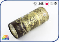 Printed Cardboard Round Box Paper Cans / Custom Paper Packaging Tube