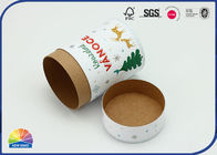 Christmas Gift Candy Chocolate Packaging Cylinder Tube Kraft Core