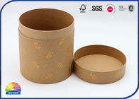 Gold Stamping Heart Socks Scarf Brown Kraft Paper Packaging Tube