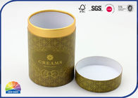 Matte Lamination Gold Kraft Cylinder Packaging For Creams
