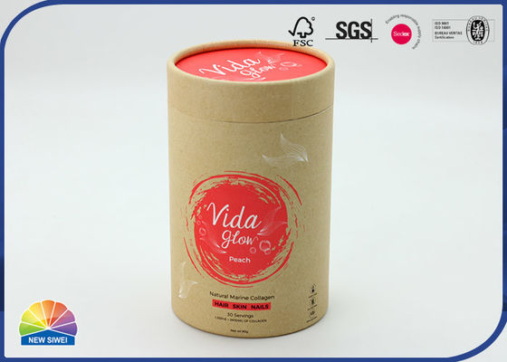 157gsm Coated Paper 4C Printed Tube Packaging Eco Friendly Kraft Core