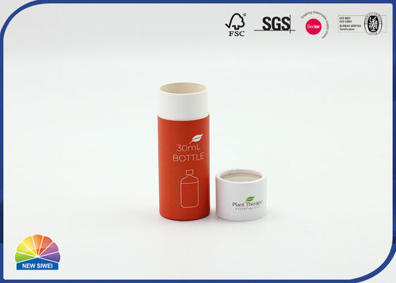 Custom Recycle Cylinder Composite Paper Tube With PVC Film Lid