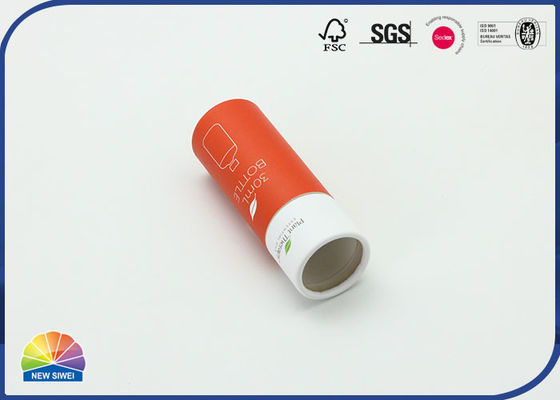 Custom Recycle Cylinder Composite Paper Tube With PVC Film Lid