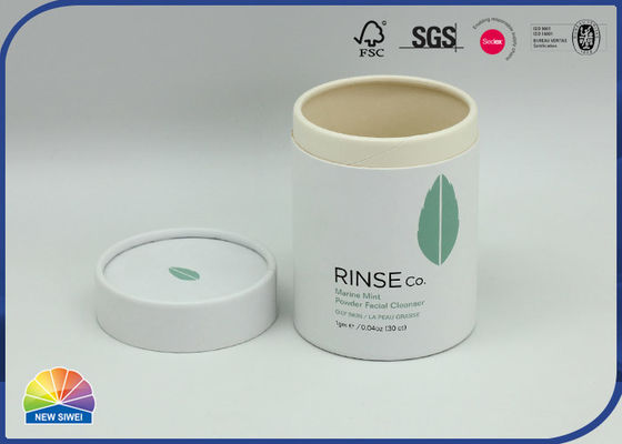 White Color Paper Round Box Tube Customizable Print Paper Box