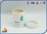 White Paper Core C1S Printed Cylinder Containers Matte Lamination