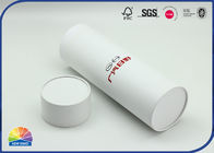 Cylinder Box 4c Print Matte White Cardboard Paper Packaging Tube