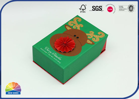 Clamshell 3D Pattern Glued Hinged Lid Gift Paper Box Packaging