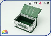 Hinged Lid Flip Top Cover Floral Paper Box For Friend