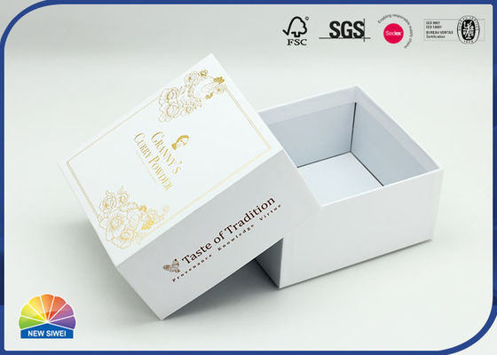 Cardboard Paper Present Box With Cutomize Hot Gold Stamping Lid