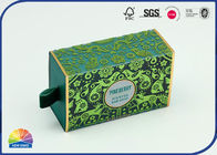 Green Stamping PET Drawer Paper Gift Package Box With Flocking Handle