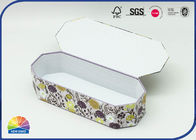 Flower Print Octagon Shaped Hinged Lid Gift Box Magnetic Closure