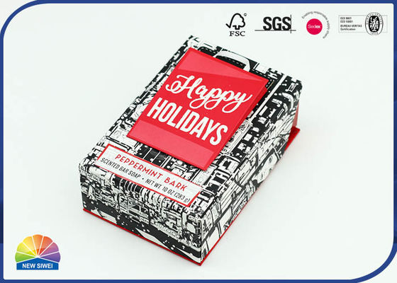 Glittering Words Hinged Lid Rigid Paper Box Pack Festival Gift