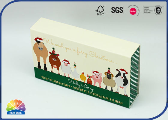 Biodegradable 1200gsm CCNB Soap Package Paper Box Matte Lamination