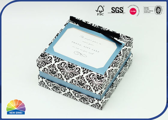 4c Print Pattern Rigid Neck Box Matte Lamination Flocking Bowknot