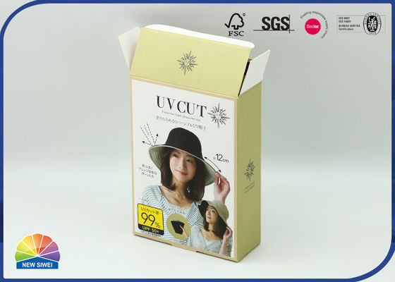 Rectangle 350gsm Coated Paper Folding Box CMYK Print For Retail