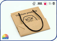 Paper Kraft Bags With Handles Shopping Bag Black Printing Logo