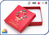 Red 157gsm Coated Paper Gift Box With Acrylic Diamond Decorated