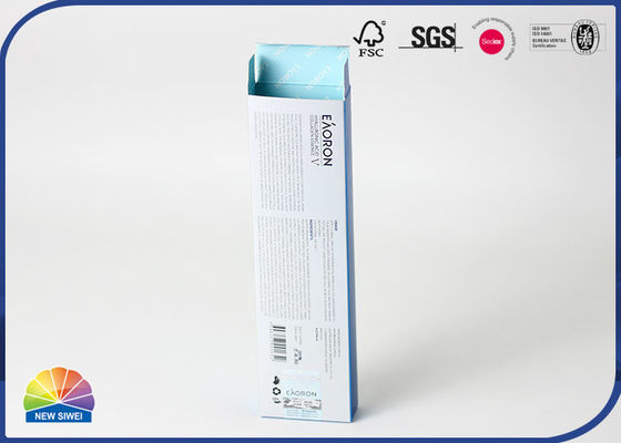 382gsm Silver Paper Folding Carton Box Rectangle UV Print Embossing Finish