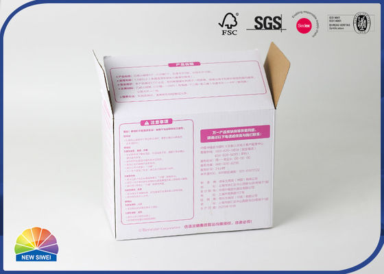 Pink Offset CMYK Printing Corrugated Packaging Box Matte Recycled