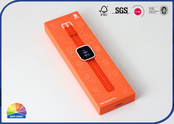 Electrical Watch UV Coating Thin Folding Carton Box With EVA Form